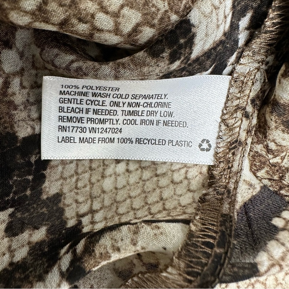 Altuzarra For Target Python Print Bow Blouse Size… - image 7